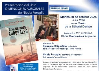 Nicola Feruglio presenta su libro «Dimensioni aurorali» en Buenos Aires