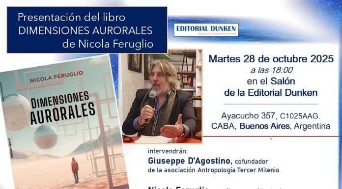 Nicola Feruglio presenta su libro «Dimensioni aurorali» en Buenos Aires