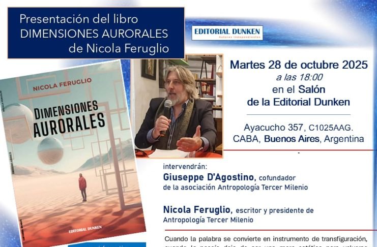 Nicola Feruglio presenta su libro «Dimensioni aurorali» en Buenos Aires